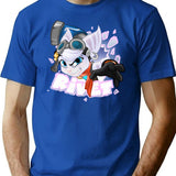 Hardship Mischievous Shooting Alluring Rivet Classic Fans T-Shirt - Blue