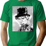 Harpo Marx Portrait T-Shirt - Retro Graphic Tee for Men & Women - Green
