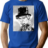 Harpo Marx Portrait T-Shirt - Retro Graphic Tee for Men & Women - Blue