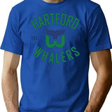 Hartford Whalers Ct T-Shirt - Retro Graphic Tee for Men & Women - Blue