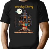 Haunted House Realty T-Shirt - Retro Graphic Tee for Men & Women - Black