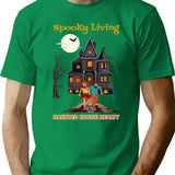 Haunted House Realty T-Shirt - Retro Graphic Tee for Men & Women - Green