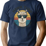 Hawk Tuah 2024 T-Shirt - Retro Graphic Tee for Men & Women - Navy