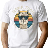 Hawk Tuah Retro Llama T-Shirt - White