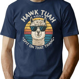 Hawk Tuah Retro Llama T-Shirt - Navy