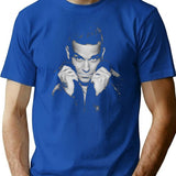 Hdfiokjrobbielkhbdff (1) T-Shirt - Retro Graphic Tee for Men & Women - Blue