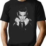 Hdfiokjrobbielkhbdff T-Shirt - Retro Graphic Tee for Men & Women - Black