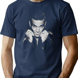 Hdfiokjrobbielkhbdff T-Shirt - Retro Graphic Tee for Men & Women - Navy