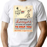 Health Physics 1950's T-shirt Vintage - Retro Graphic Casual Tee - White