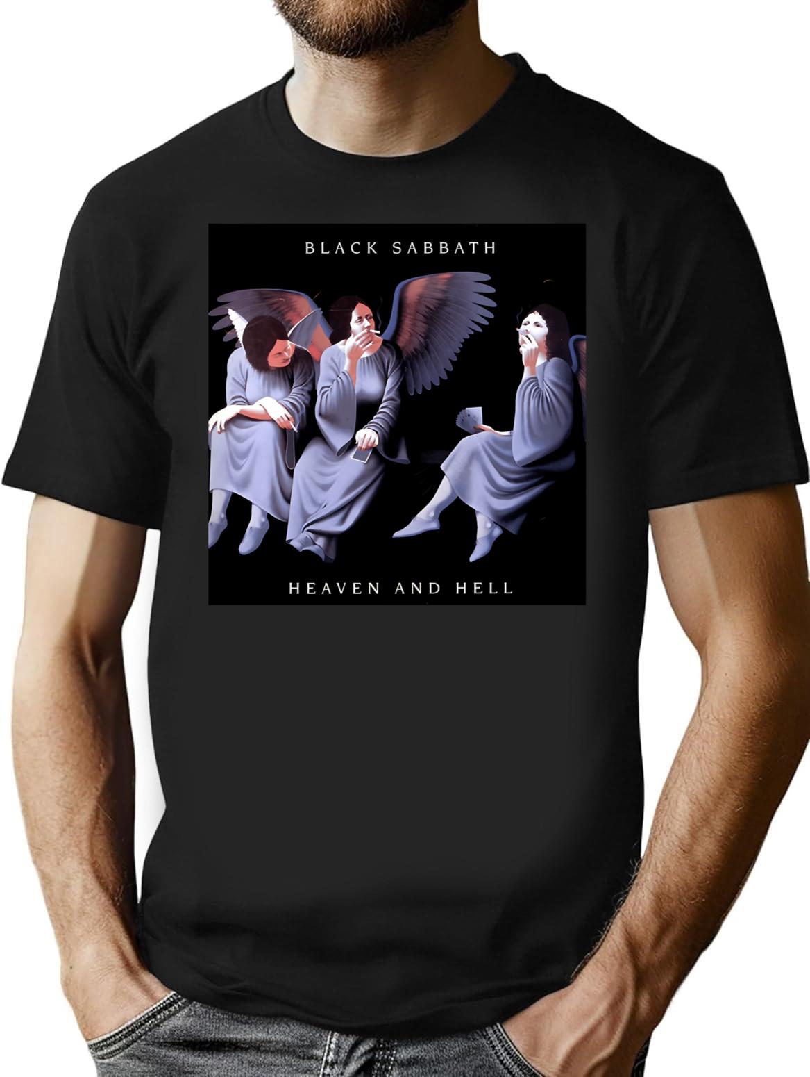 Heavenn And Hell T-Shirt - Retro Graphic Tee for Men & Women - Black