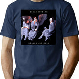 Heavenn And Hell T-Shirt - Retro Graphic Tee for Men & Women - Navy
