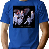 Heavenn And Hell T-Shirt - Retro Graphic Tee for Men & Women - Blue