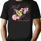 Hell Is Other People T-Shirt - Retro Graphic Tee for Men & Women - Black