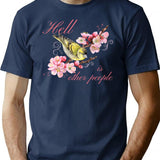 Hell Is Other People T-Shirt - Retro Graphic Tee for Men & Women - Navy