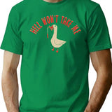 Hell Won't Take Me T-Shirt - Retro Graphic Tee for Men & Women - Green