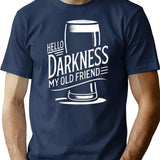 Hello Darkness My Old Friend Age Beer Stout Beer Lover T-Shirt - Navy