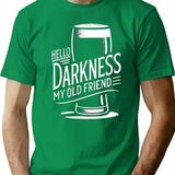 Hello Darkness My Old Friend Age Beer Stout Beer Lover T-Shirt - Green
