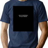 Hello Darkness My Old Friend. Retro 70s. Funny Shirts. T-Shirt - Navy