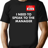 Hello My Name Is Karen I Need To Speak To Manager Funny Halloween Costume T-Shirt - Black