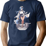 Helm T-Shirt - Retro Graphic Tee for Men & Women - Navy