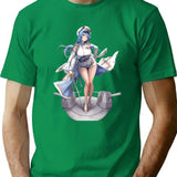 Helm T-Shirt - Retro Graphic Tee for Men & Women - Green