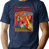 Here Comes The Apocalypse T-Shirt - Retro Graphic Tee for Men & Women - Navy