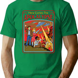 Here Comes The Apocalypse T-Shirt - Retro Graphic Tee for Men & Women - Green