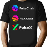 Hex Pulsechain Pulsex Plsx Crypto Logo Hex Pulsechain T-Shirt - Black