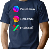 Hex Pulsechain Pulsex Plsx Crypto Logo Hex Pulsechain T-Shirt - Navy