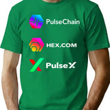 Hex Pulsechain Pulsex Plsx Crypto Logo Hex Pulsechain T-Shirt - Green