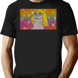 Heyyeyaaeyaaaeyaeyaa He-man Design T-Shirt - Retro Graphic Tee for Men & Women - Black