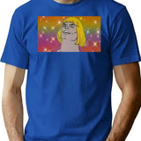 Heyyeyaaeyaaaeyaeyaa He-man Design T-Shirt - Retro Graphic Tee for Men & Women - Blue