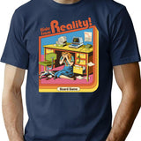 Hide From Reality T-Shirt - Retro Graphic Tee for Men & Women - Navy