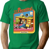 Hide From Reality T-Shirt - Retro Graphic Tee for Men & Women - Green