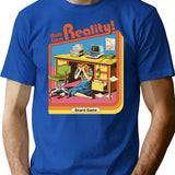 Hide From Reality T-Shirt - Retro Graphic Tee for Men & Women - Blue