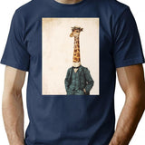 High Class Gentleman T-Shirt - Retro Graphic Tee for Men & Women - Navy