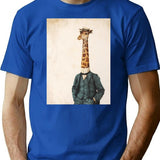 High Class Gentleman T-Shirt - Retro Graphic Tee for Men & Women - Blue