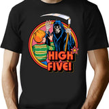 High Five T-Shirt - Retro Graphic Tee for Men & Women - Black