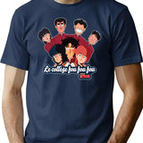 High School Kimengumi Le College Fou Fou Fou 2 T-Shirt - Navy