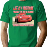 Highway T-Shirt - Retro Graphic Tee for Men & Women - Green