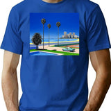 Hiroshi Nagai Vaporwave T-Shirt - Retro Graphic Tee for Men & Women - Blue