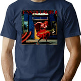 Historical Blooms Timeless Grace T-Shirt - Retro Graphic Tee for Men & Women - Navy