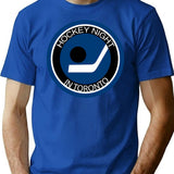 Hockey Night In Toronto Logo. Vintage Maple Leafs Canada Parody. Funny Father's Day Gift T-Shirt - Blue