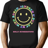 Holly Humberstone Smiley Face T-Shirt - Retro Graphic Tee for Men & Women - Black