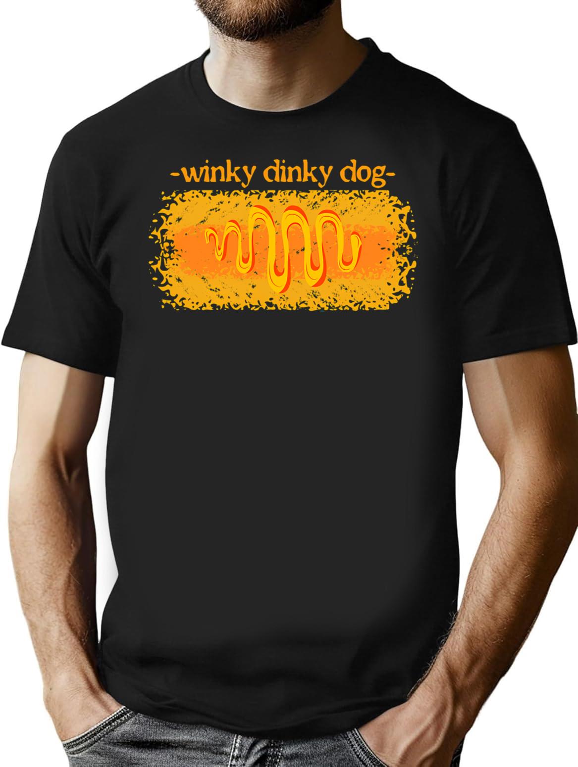Hollywood Shuffle Winky Dinky Dog T-Shirt - Retro Graphic Tee for Men & Women - Black