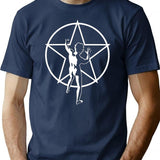 Holy Starmans Logos T-Shirt - Retro Graphic Tee for Men & Women - Navy