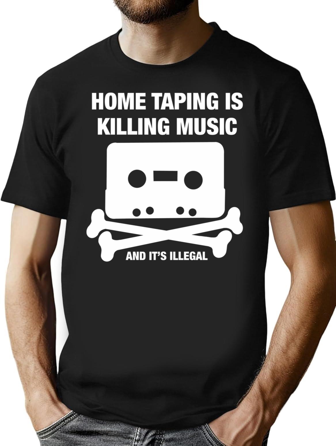 Home Taping Is Killing Music (1) T-Shirt - Black