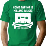 Home Taping Is Killing Music (1) T-Shirt - Green