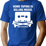 Home Taping Is Killing Music (1) T-Shirt - Blue