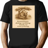 Honey Wisdom T-Shirt - Retro Graphic Tee for Men & Women - Black
